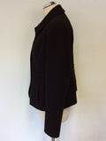 MARKS & SPENCER BLACK WOOL BLEND JACKET SIZE 16