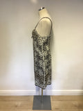 Marccain Leopard Print Wool Blend Dress Size N5 UK 14/16