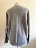 SWEATY BETTY GREY 100% WOOL LONG SLEEVED JUMPER SIZE