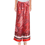 BRAND NEW RALPH LAUREN ZIAKASH RED PRINT WIDE LEG TROUSERS SIZE S