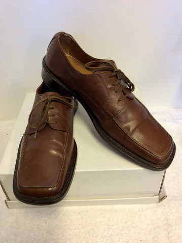 ANGUS WESTLEY CHESTNUT BROWN LEATHER LACE UP SHOES SIZE 9/43