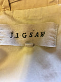 JIGSAW BEIGE COTTON BLEND BELTED KNEE LENGTH TRENCHCOAT / MAC SIZE M