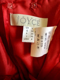 ROLAND JOYCE RED DIAMANTÉ TRIM STRAPLESS / STRAPPY BALL GOWN & MATCHING WRAP SIZE 8