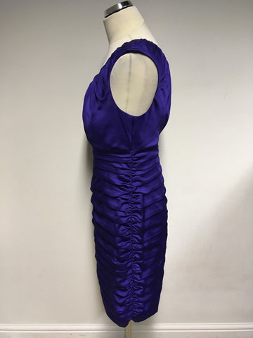 COAST PURPLE PLEATED SPECIAL OCCASION DRESS SIZE 14