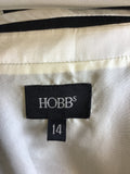 HOBBS BLACK & WHITE SILK PRINT SPECIAL OCCASION DRESS SIZE 14
