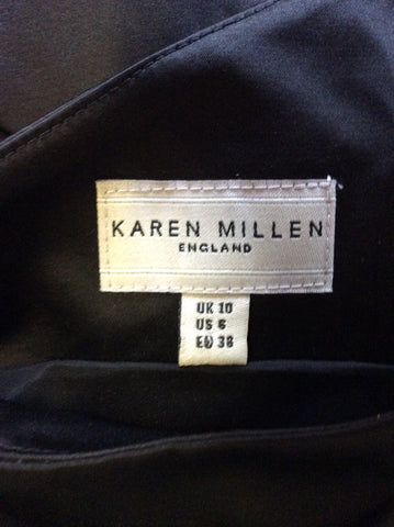 KAREN MILLEN BLACK ASYMETRIC NECKLINE SPECIAL OCCASION  DRESS