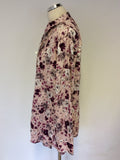 BRAND NEW SPIRITO DI ARTIGIANO PINK FLORAL ITALIAN PRINT PINTUCK SHIRT SIZE 20