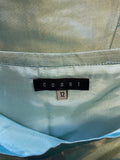COAST LIGHT GREEN TAFFETA SILK PANELED FLARE SKIRT SIZE 12