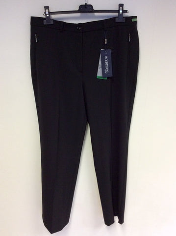 BRAND NEW ATELIER GARDEUR BLACK KARI COMFORT FIT TROUSERS SIZE 20