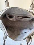 BRAND NEW MICHAEL KORS LIGHT GREY LEATHER TOTE BAG WITH DETACHABLE SHOULDER STRAP