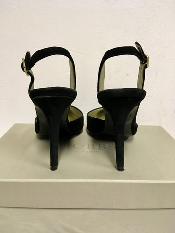GUESS BLACK SUEDE SLINGBACK HEELS SIZE 5/38