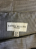 KAREN MILLEN BLACK & WHITE DOGTOOTH PENCIL SKIRT SIZE 10