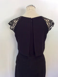 BRAND NEW PHASE EIGHT BLACK LACE TOP CAP SLEEVE JUMPSUIT SIZE 10