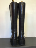 HOBBS JAMIE BLACK LEATHER KNEE LENGTH BOOTS SIZE 4.5/37.5