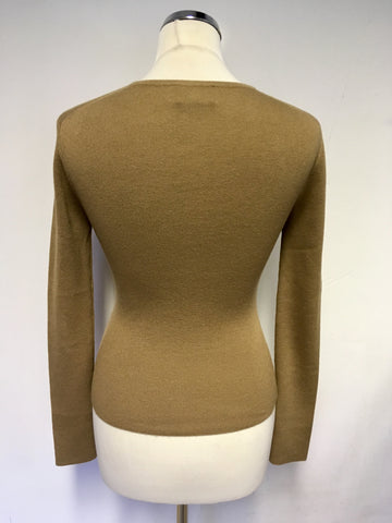 HOBBS CAMEL SILK & WOOL BLEND JUMPER SIZE 12