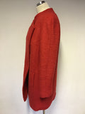 MARKS & SPENCER AUTOGRAPH RED WOOL BLEND COAT SIZE 14