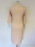 PHASE EIGHT PALE PINK LACE STRETCH PENCIL DRESS SIZE 12