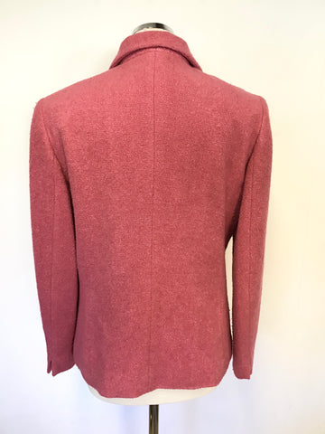 LIZ CLAIBORNE PINK WOOL BLEND JACKET SIZE 8/10
