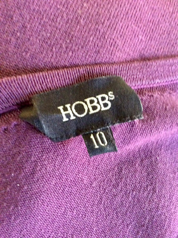HOBBS PLUM SILK BLEND V NECKLINE JUMPER SIZE 10