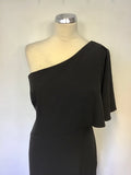 BRAND NEW PHASE EIGHT BLACK ONE SHOULDER LONG EVENING DRESS SIZE 16
