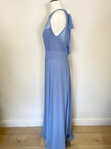 HOBBS CORNFLOWER BLUE LONG SPECIAL OCCASION MAXI DRESS SIZE 14