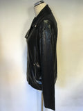 B BY BERNADO BLACK SEQUINNED BIKER STYLE JACKET SIZE XL