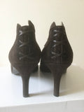 UNBRANDED BROWN SUEDE BOOTIE HEELS SIZE 6/39