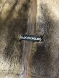 CALIFORNIAN SPRING LAMB BROWN SHEEPSKIN BELTED COAT SIZE M UK 14