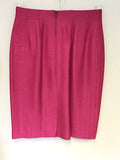 WINDSMOOR FUSHIA PINK SHORT SLEEVE JACKET & PENCIL SKIRT SUIT SIZE 8/10