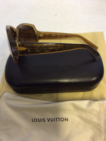 LOUIS VUITTON HONEY BROWN OBSESSION CARRE SUNGLASSES