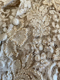 PHASE EIGHT GOLD LACE & BEADED SPECIAL OCCASION LONG SLEEVE TOP SIZE 14