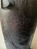 TRIUMPH BY PAUL SMITH BLACK LEATHER MOTORBIKE BOOTS SIZE 6/39