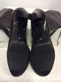 BRAND NEW JANE SHILTON DARK BROWN LEATHER KNEE LENGTHBOOTS SIZE 5/38