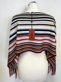 BRAND NEW MISSONI MULTI COLOURED WOOL BLEND PONCHO ONE SIZE