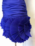 FRANK USHER BLUE STRAPLESS COCKTAIL DRESS FIT UK 8