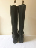 BRAND NEW MARKS & SPENCER AUTOGRAPH BLACK LEATHER BOOTS SIZE 4/37