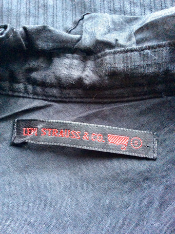 LEVI STRAUSS & CO BLACK COTTON SHORT SLEEVE SHIRT SIZE S