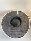 BRAND NEW ROSE BELINDA BLACK & IVORY DOUBLE BRIM BOW & FEATHER TRIM FORMAL HAT