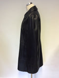 MARINA RINALDI BLACK GOAT LEATHER JACKET SIZE 21 UK 16/18