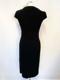 KAREN MILLEN BLACK CAP SLEEVED PENCIL DRESS SIZE 10