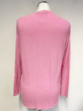 GERRY WEBER CASUAL PINK FINE KNIT LONG SLEEVE JUMPER SIZE 10