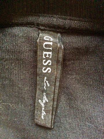 BRAND NEW GUESS BLACK SEQUINNED FRONT ZIP UP CARDIGAN/JACKET SIZE XL/ UK 16
