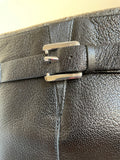 MICHAEL KORS CHEYENNE BLACK LEATHER BUCKLE TRIM HEELED KNEE LENGTH BOOTS SIZE 6/39