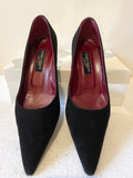 MARINA RINALDI BLACK SUEDE COURT SHOES SIZE 7/40