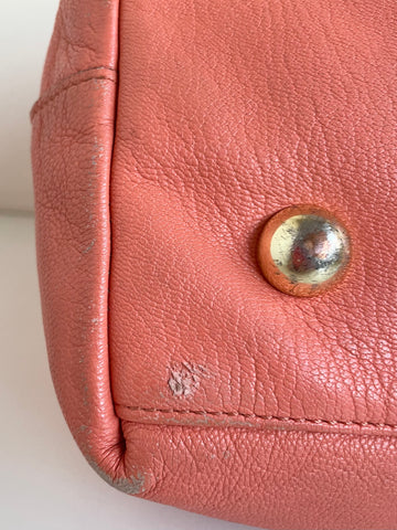 MULBERRY BRYMORE CORAL LEATHER LARGE TOTE/ SHOULDER BAG