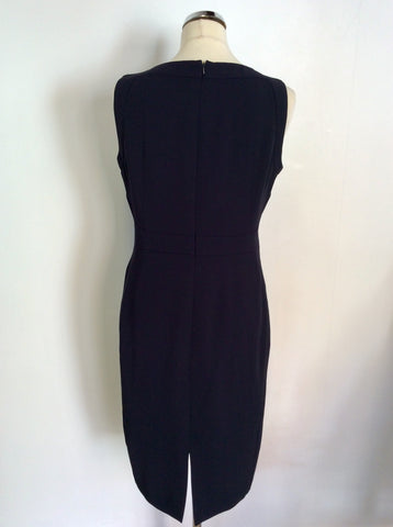 HOBBS NAVY BLUE SLEEVELESS PENCIL DRESS SIZE 12