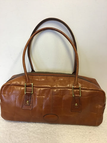 VINTAGE MULBERRY CHESTNUT BROWN LEATHER CONGO SHOULDER BAG