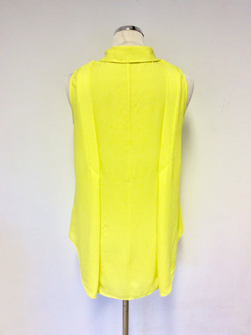KAREN MILLEN BRIGHT YELLOW SLEEVELESS TOP SIZE 10