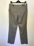 BRAND NEW TED BAKER GREY PRINCE OF WALES CHECK WAISTCOAT & TROUSER SUIT SIZE 1 UK 10