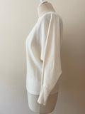 BRAND NEW PURE COLLECTION IVORY 100% CASHMERE BATWING JUMPER SIZE 8